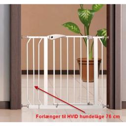 Hundelåge HVID 76 cm høj - Extra forlænger